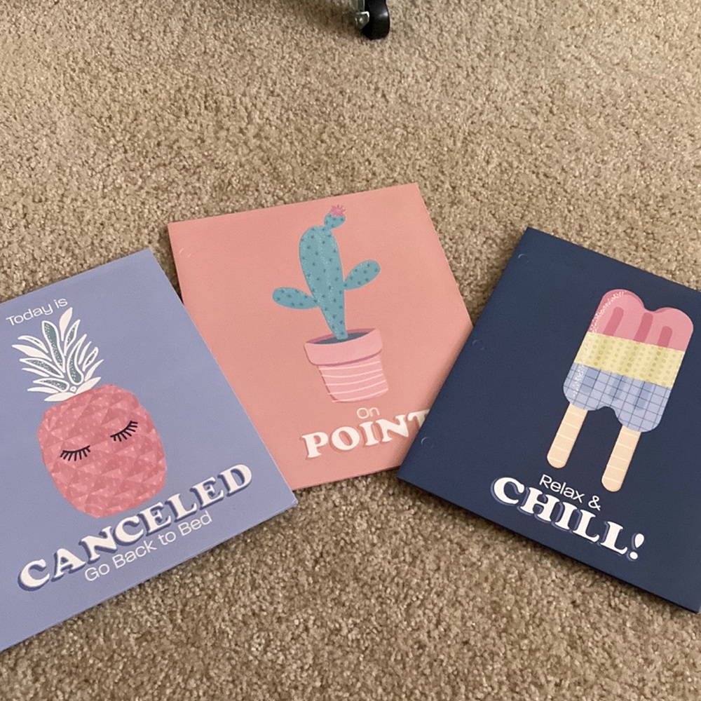 Fun three hole folders